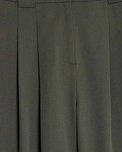 Green Wide Leg Tailored Trousers