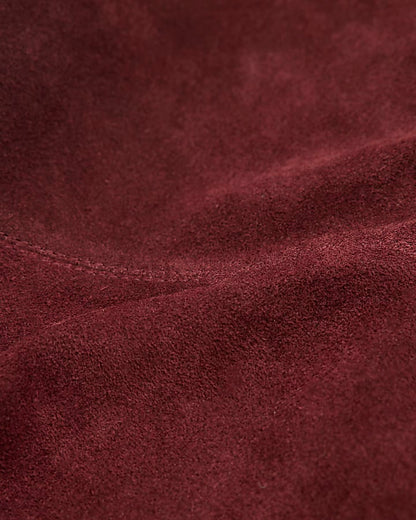 Red Suede Slouch Shopper Bag