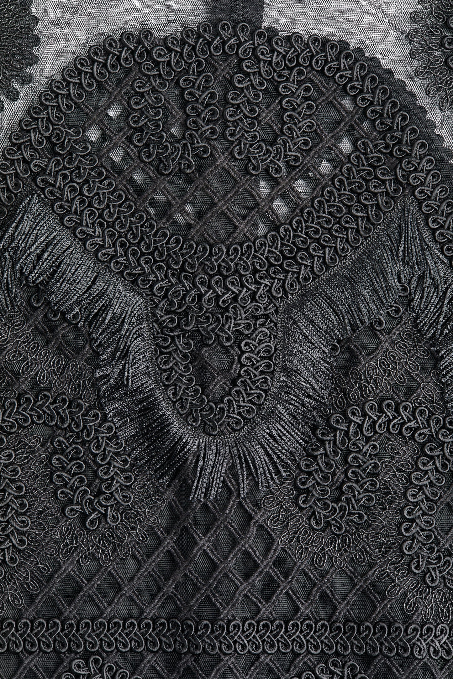 Embroidered mesh dress