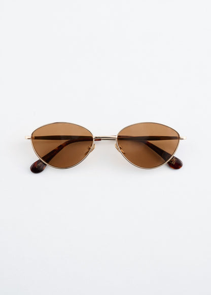 Wire-Frame Oval Sunglasses