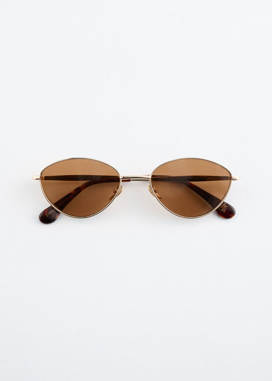 Wire-Frame Oval Sunglasses
