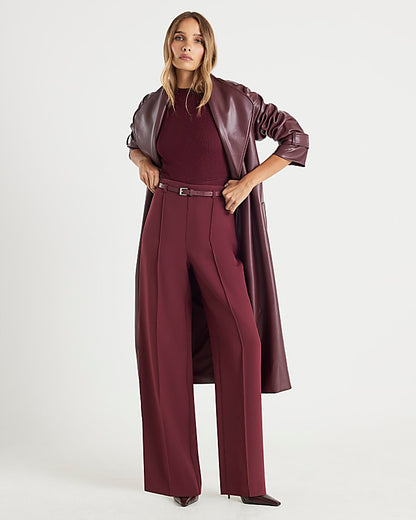 Red Belted Wide Leg Trousers | River Island