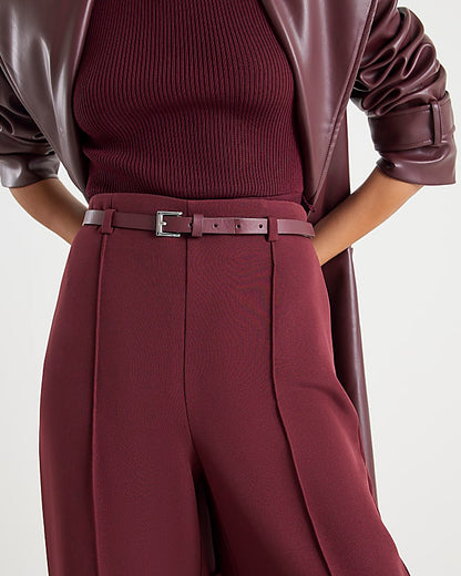 Red Belted Wide Leg Trousers | River Island