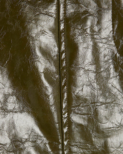 Green Faux Leather Mini Skirt