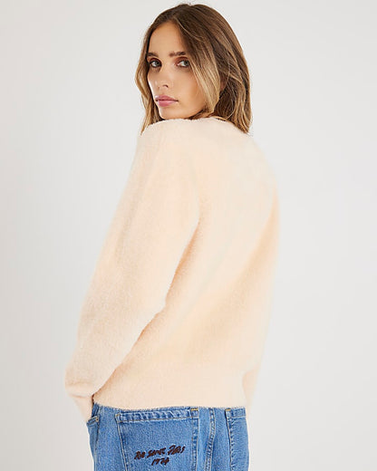 Cream Floral 3d cardigan