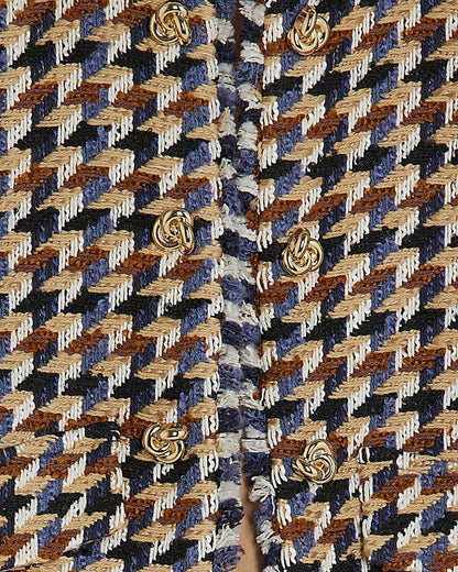 Brown Boucle Check Trophy Jacket