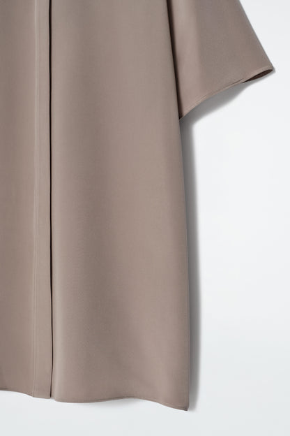 Longline silk shirt
