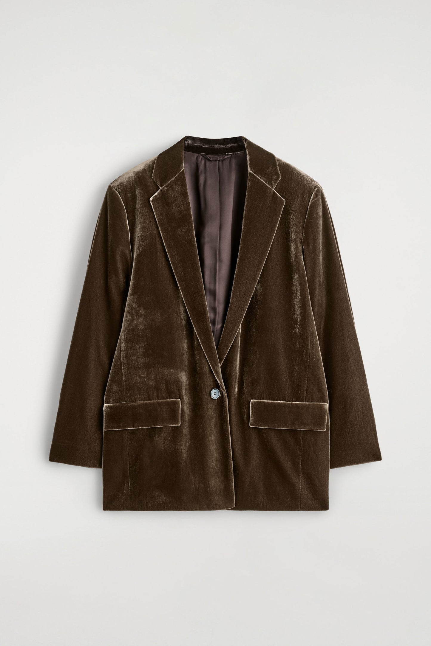 Single-Breasted Velvet Blazer