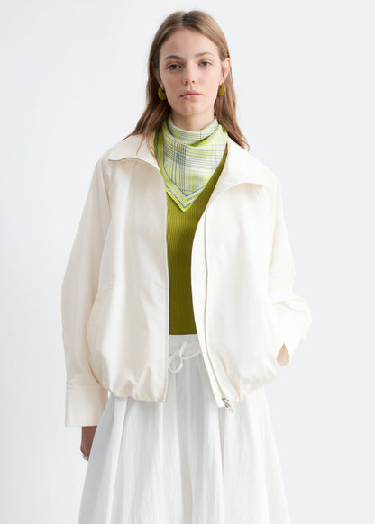 Zip-Up Twill Jacket