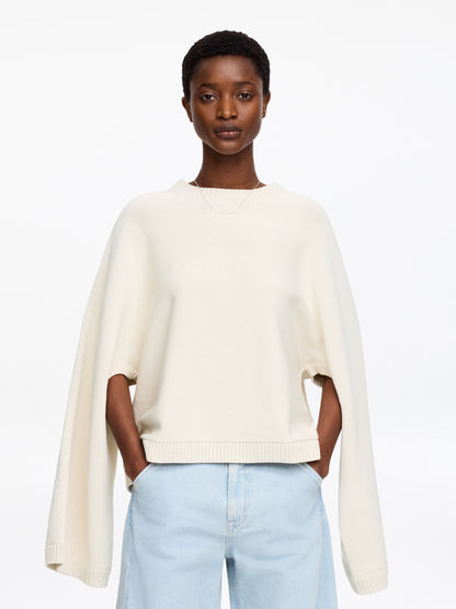 Cut-Out Cotton Jumper