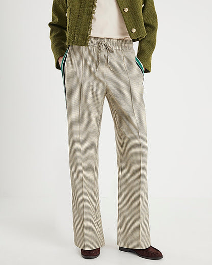 Beige Check Tailored Joggers