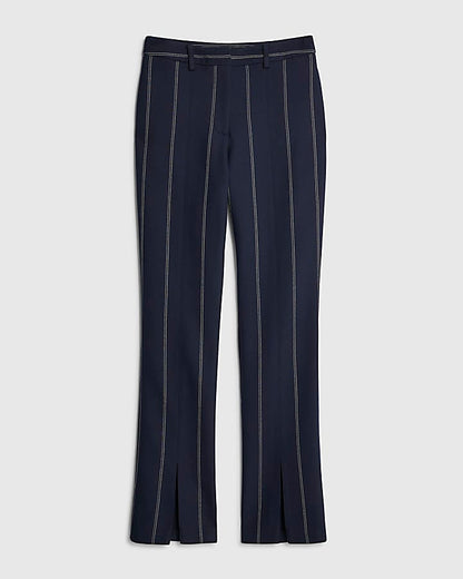 RI Studio Navy Slim leg Stripe Trousers