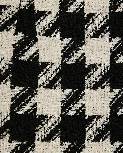 Black Boucle Dogtooth Boucle Mini Skirt