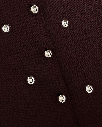 Red Knitted Studded Cardigan