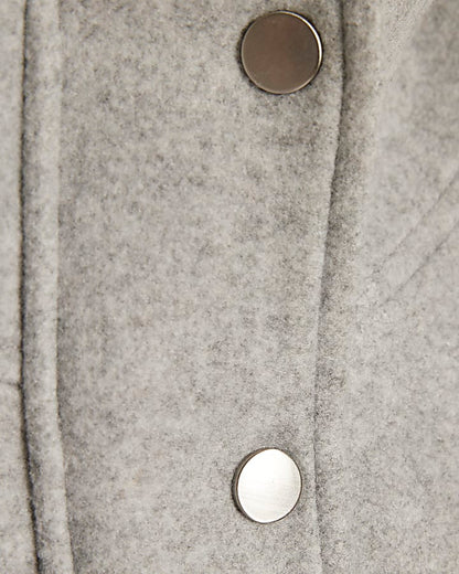 Grey Funnel Neck Bomber Jacket