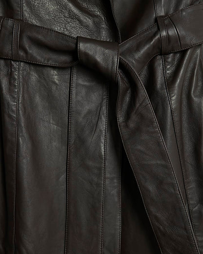 RI Studio Brown leather Trench Coat