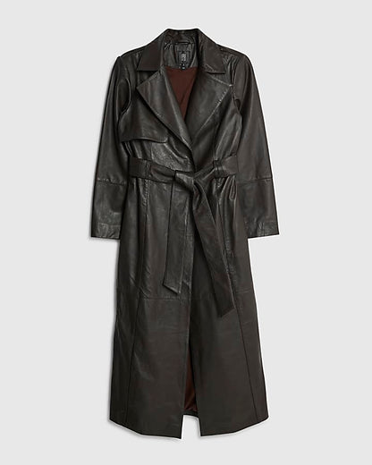 RI Studio Brown leather Trench Coat