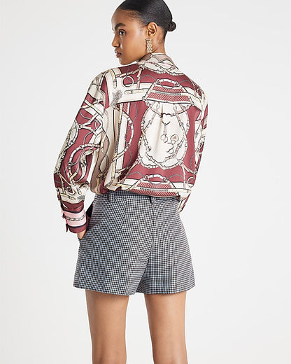 Pink Abstract Print Shirt