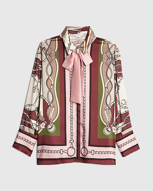 Pink Abstract Print Shirt