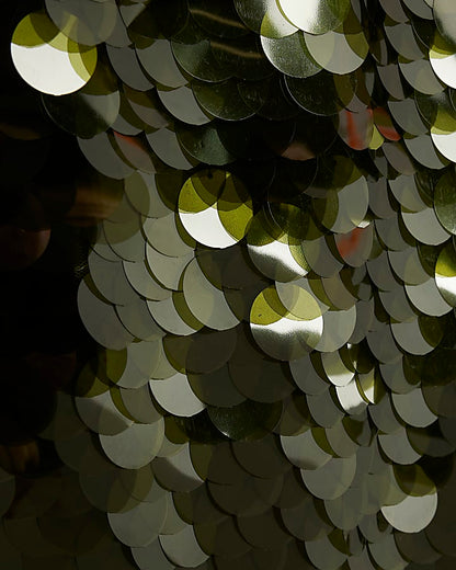 Green Halter Neck Sequin Mini Dress