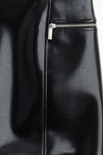 Coated pencil skirt