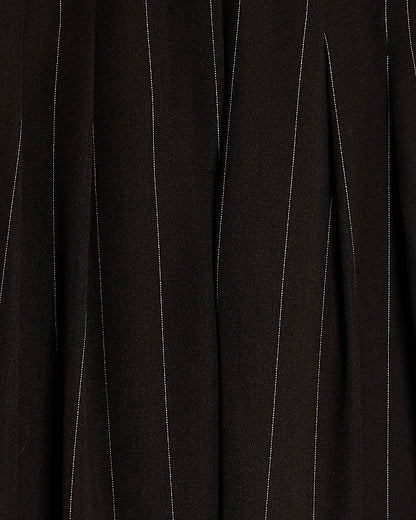 Black Pinstripe Wide Leg Trousers