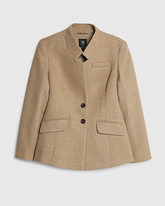 RI Studio Beige High Collar Blazer