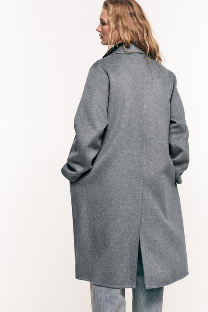 Handmade wool-blend coat