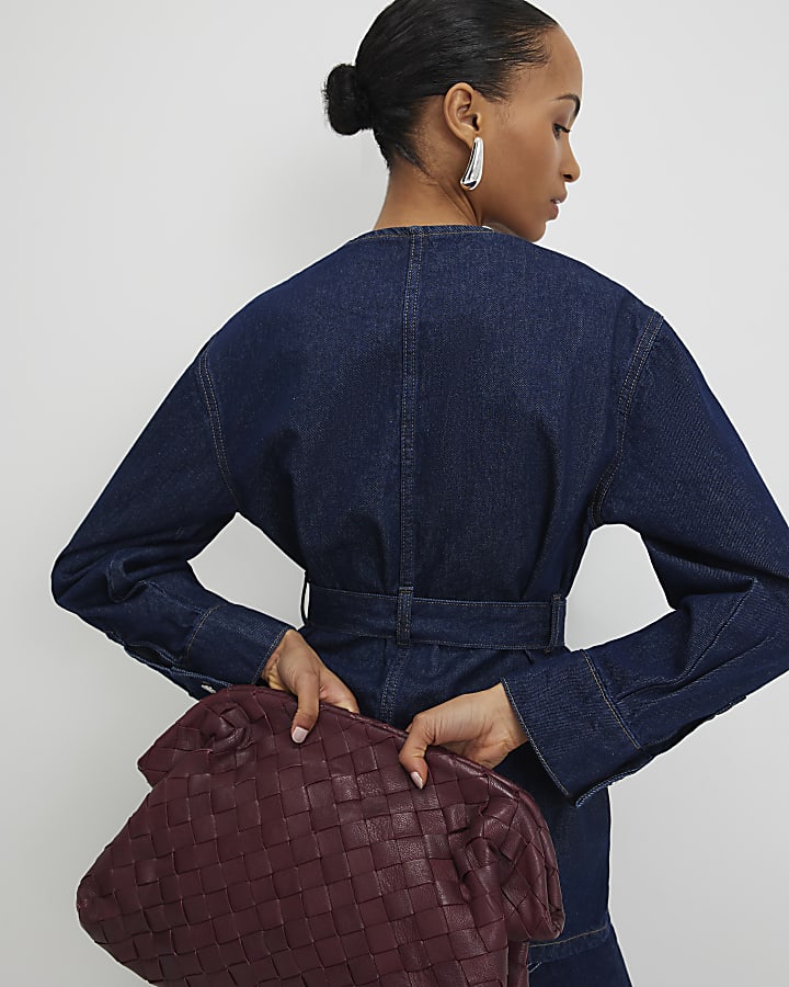 Blue Belted Denim Jacket