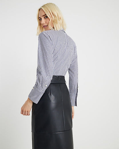 Blue Stripe Tie Shirt