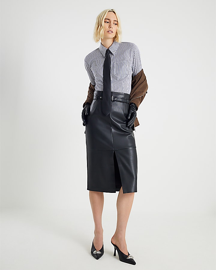 Blue Stripe Tie Shirt