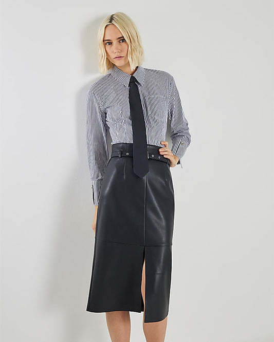 Blue Stripe Tie Shirt