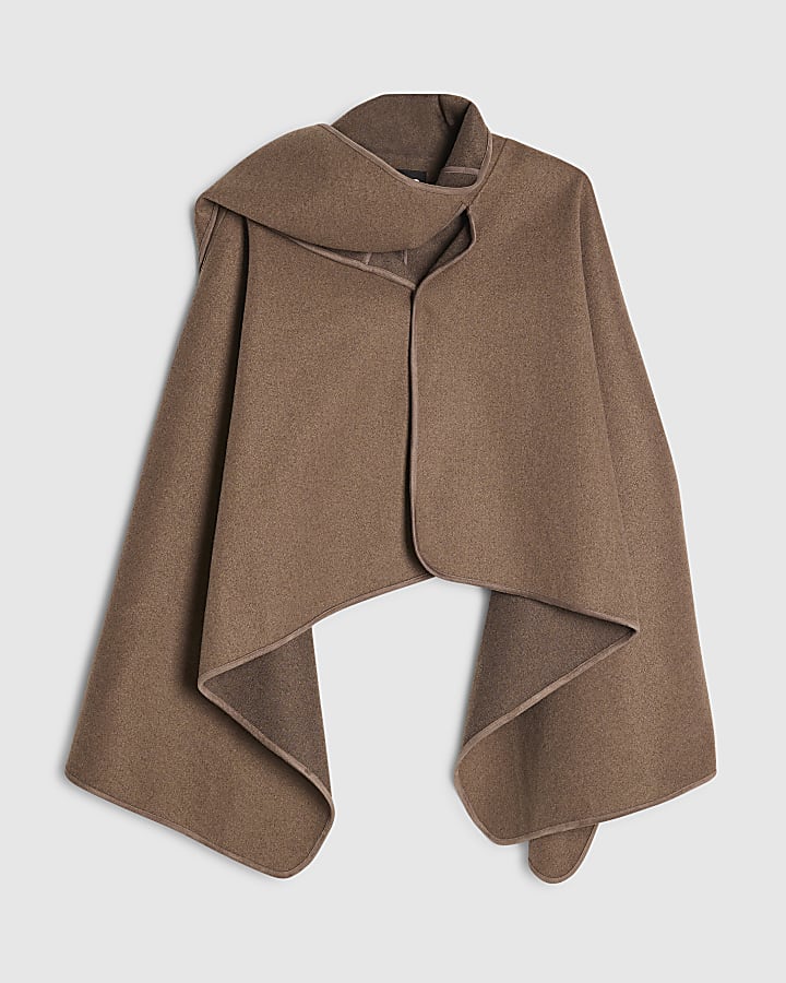 Brown Scarf Cape