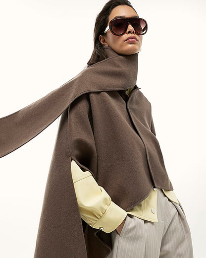 Brown Scarf Cape