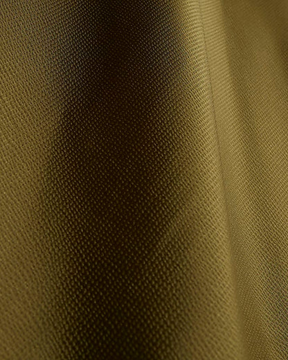 Khaki Satin Lace Trim Midi Skirt