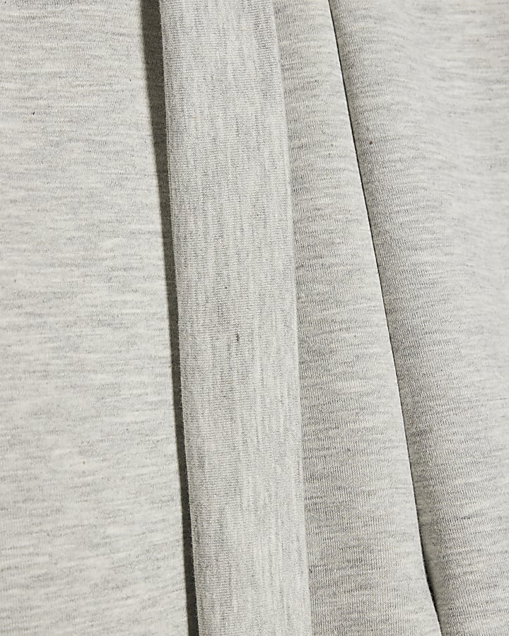 Grey Belted Balloon Leg Trousers