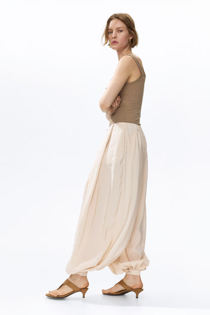 Balloon-leg modal trousers