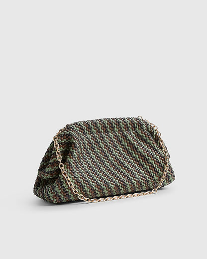 Brown RI Studio Weave Oversized Clutch Bag