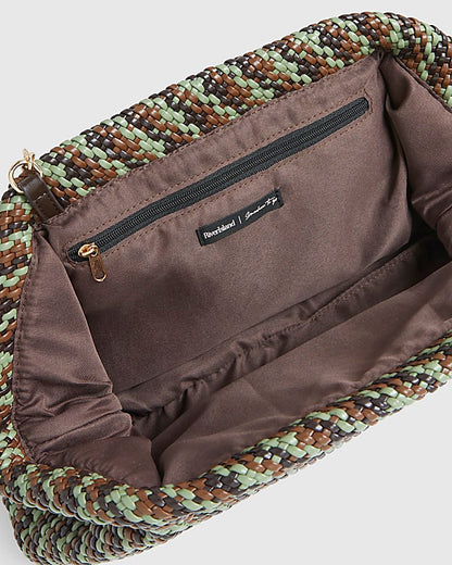 Brown RI Studio Weave Oversized Clutch Bag