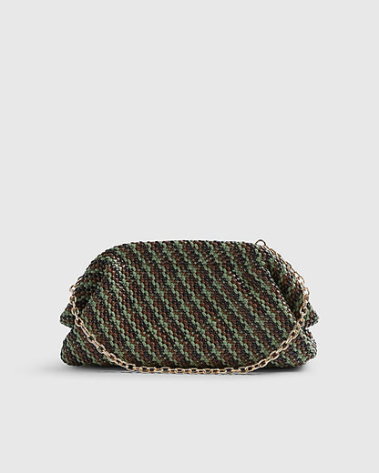 Brown RI Studio Weave Oversized Clutch Bag
