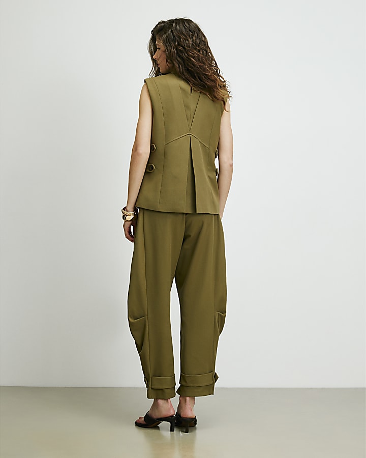 Green RI Studio Cuffed Tailored Trousers