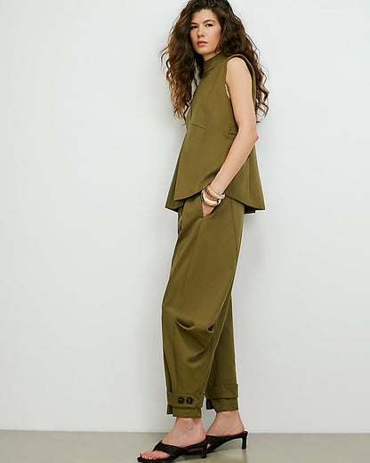 Green RI Studio Cuffed Tailored Trousers