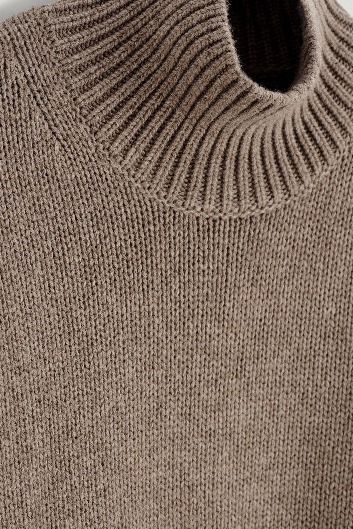 Chunky Funnel-Neck Wool Jumper