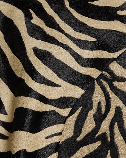 Black RI Studio Zebra Hair on Leather Jacket
