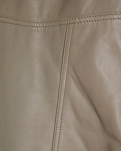 Grey RI Studio Leather Barrel Leg Trousers