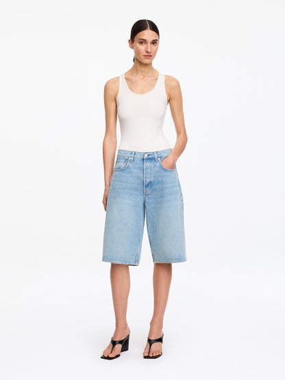 Long Denim Shorts