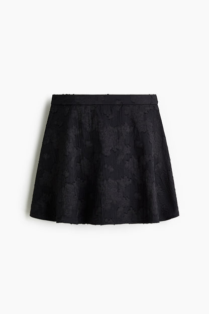 Jacquard-weave mini skirt