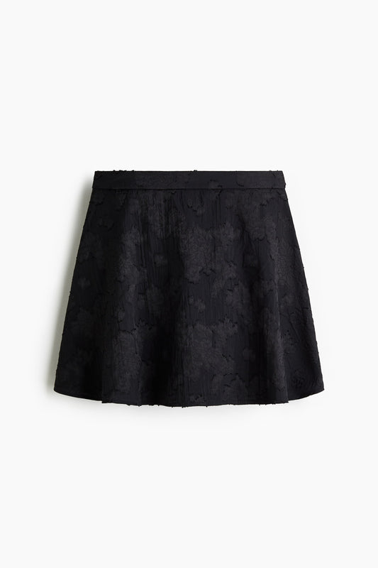 Jacquard-weave mini skirt