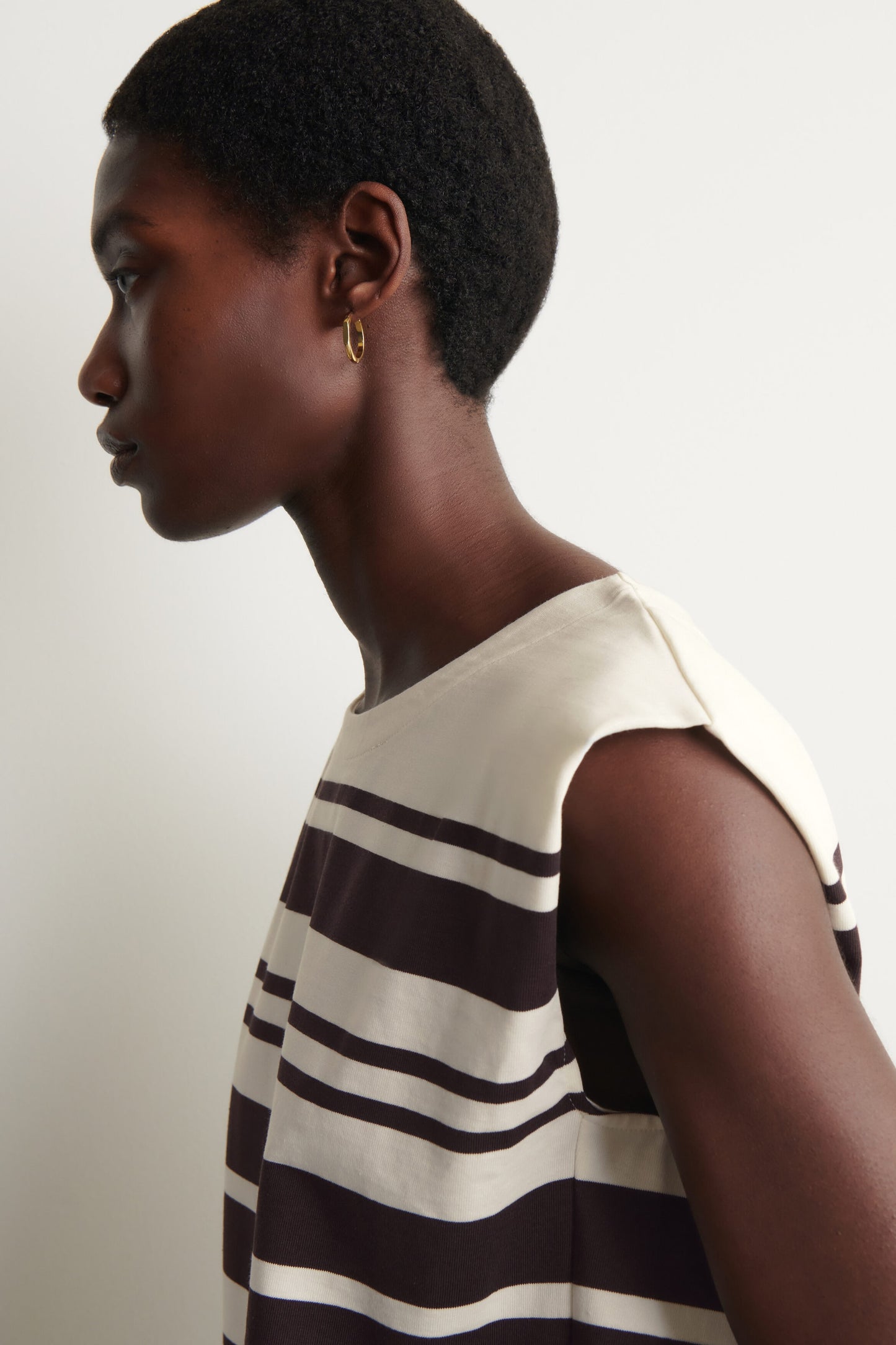 Folded-Shoulder Cotton-Jersey Tank Top