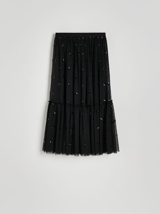 Sequin maxi skirt